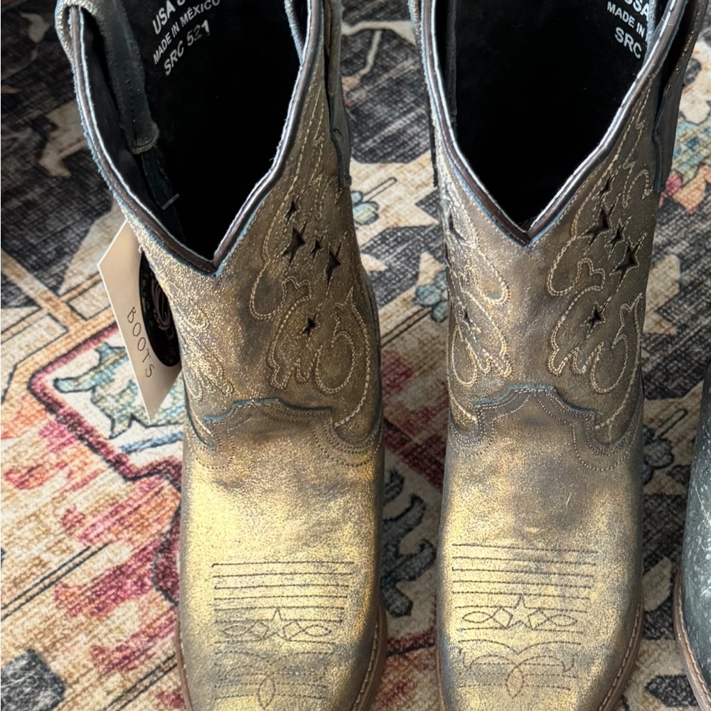 Gold Heeled Boots